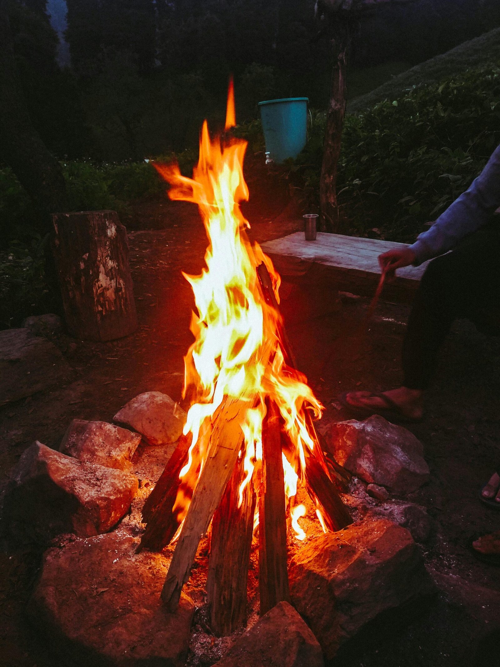 Bonfire at Mohini Cottage